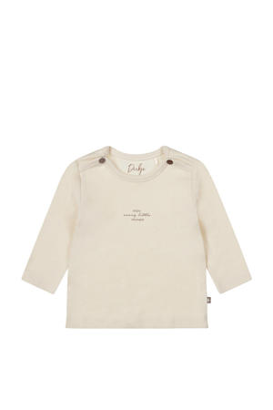 baby longsleeve met tekst offwhite