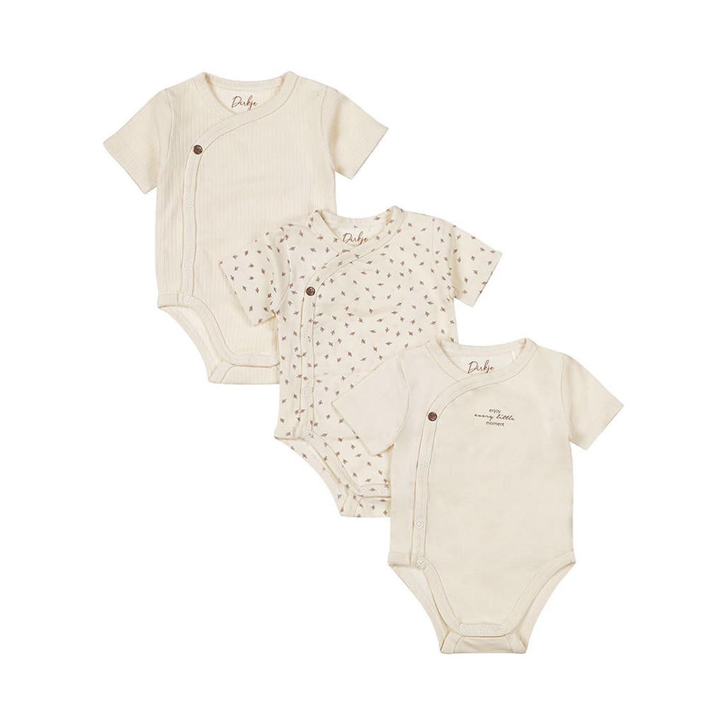 Dirkje romper - offwhite (set van 3)