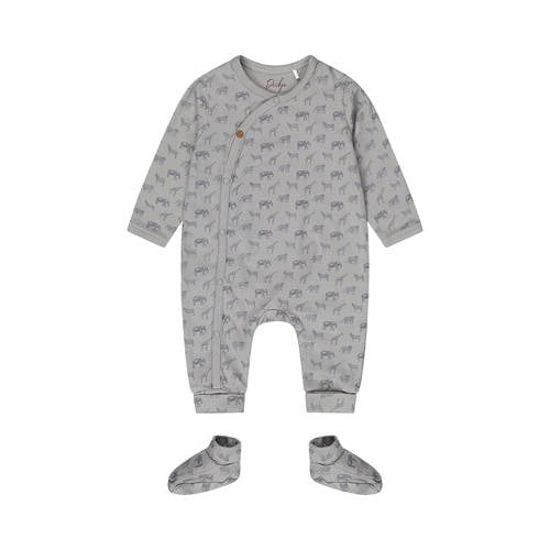 Dirkje boxpak + slofjes grijs/blauw afbeelding