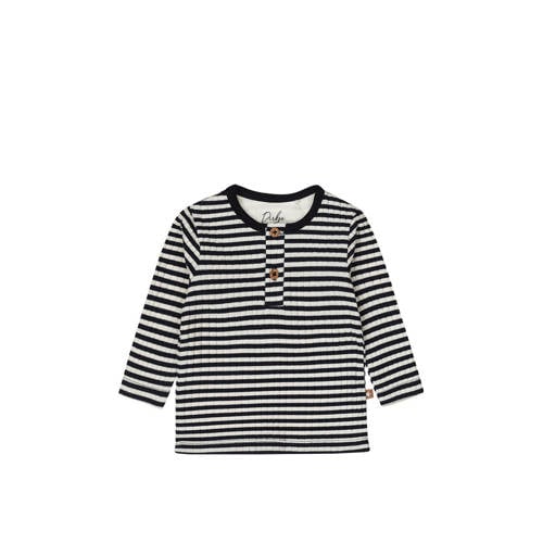 Dirkje baby gestreepte longsleeve blauw/wit afbeelding