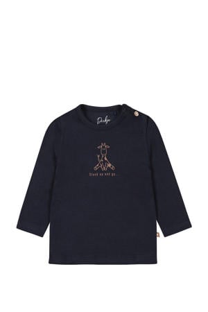 baby longsleeve met printopdruk blauw
