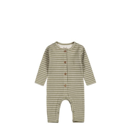 Dirkje baby gestreept boxpak groen afbeelding