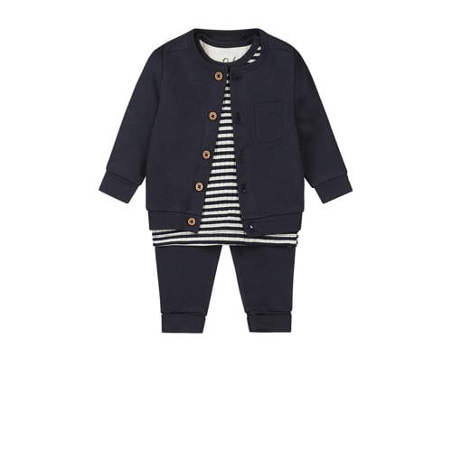 Dirkje vest + longsleeve + broek blauw/wit afbeelding