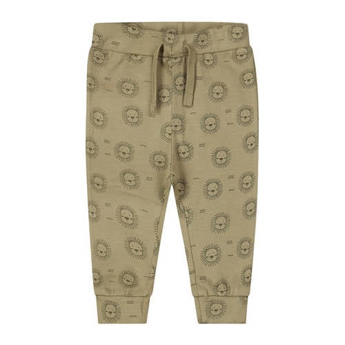 Dirkje baby broek met all over print groen afbeelding