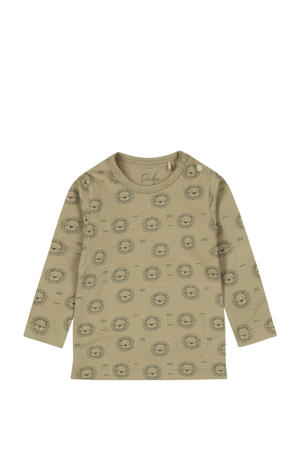 baby longsleeve met all over print groen