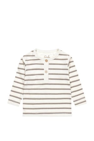 baby gestreepte longsleeve wit/blauw
