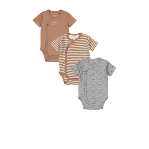 Dirkje romper - set van 3 bruin/grijs/wit afbeelding