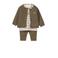 Dirkje vest + longsleeve + broek groen/offwhite