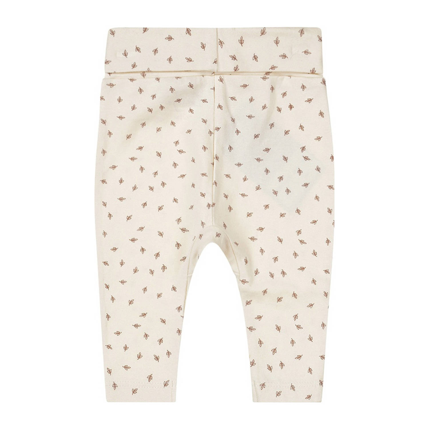 Dirkje baby broek met all over print offwhite bruin