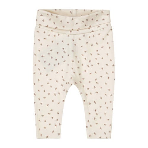 Dirkje baby broek met all over print offwhite/bruin afbeelding