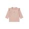 Dirkje longsleeve met printopdruk en ruches roze