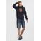 Anytime hoodie met printopdruk donkerblauw