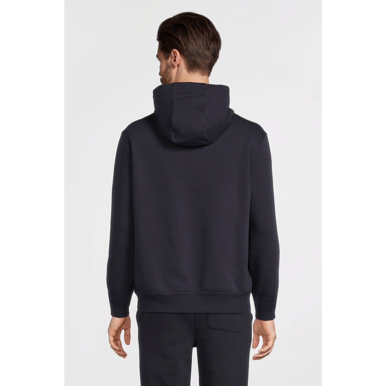anytime hoodie met printopdruk donkerblauw