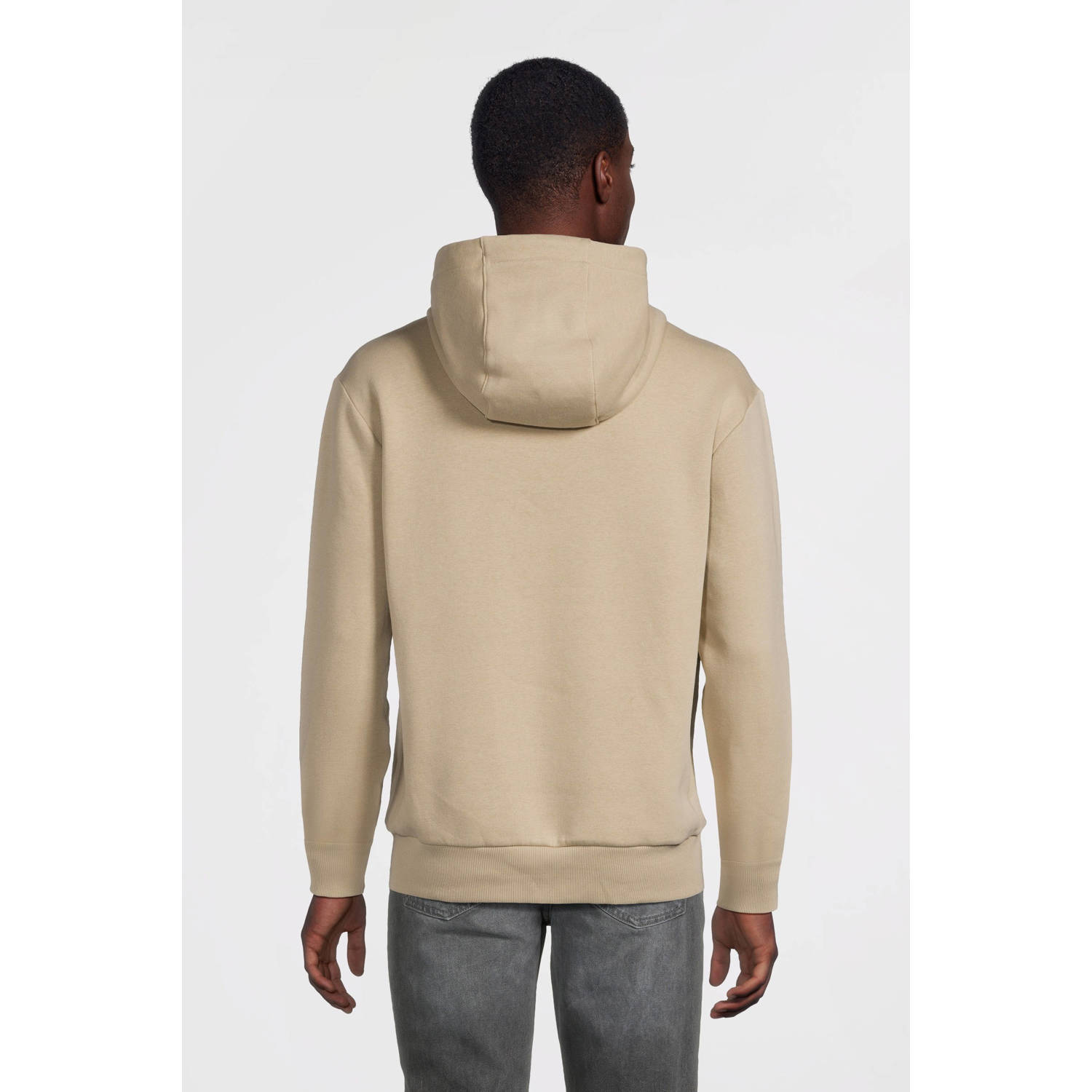 anytime Hoodie met printopdruk beige