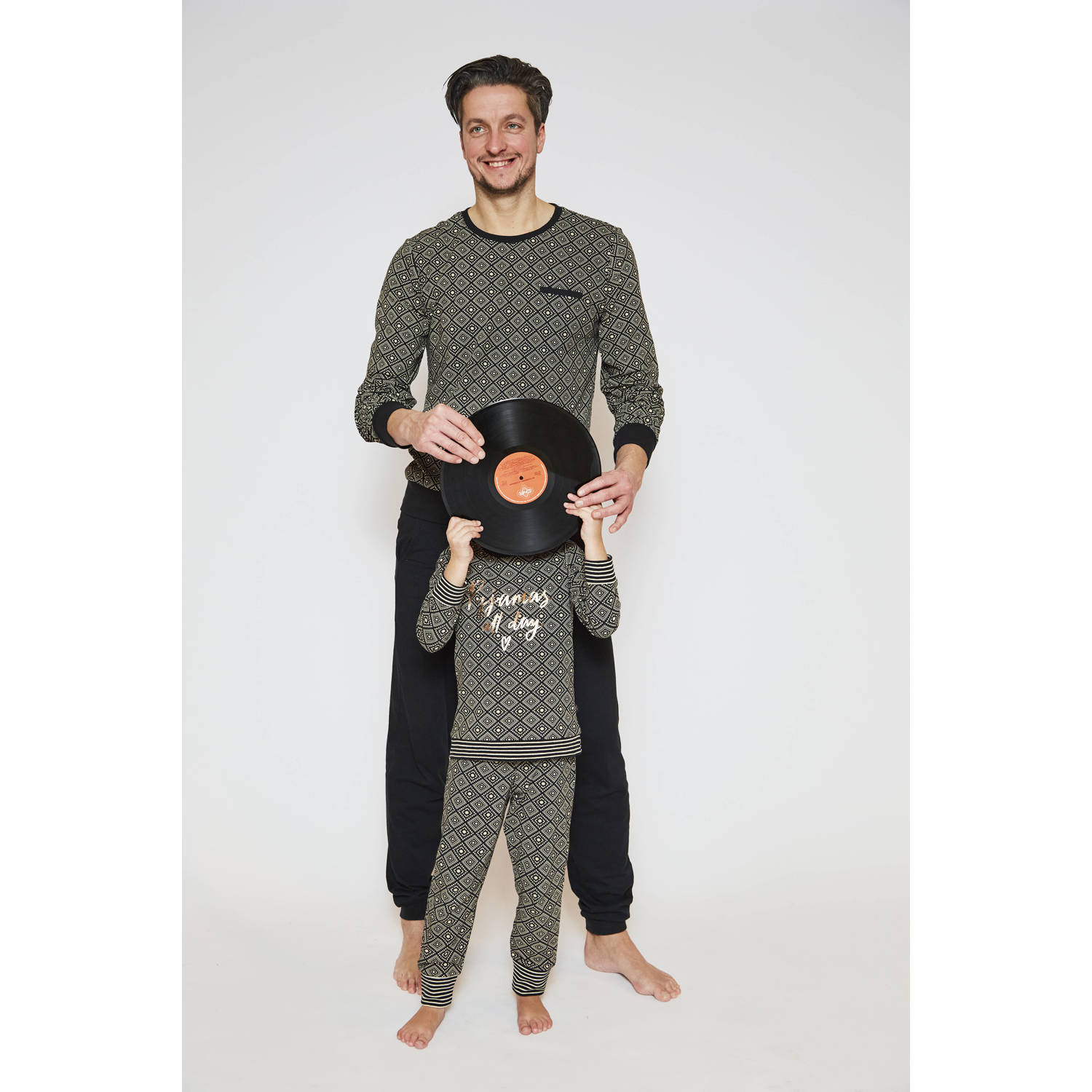 Charlie Choe pyjamaset zwart wit