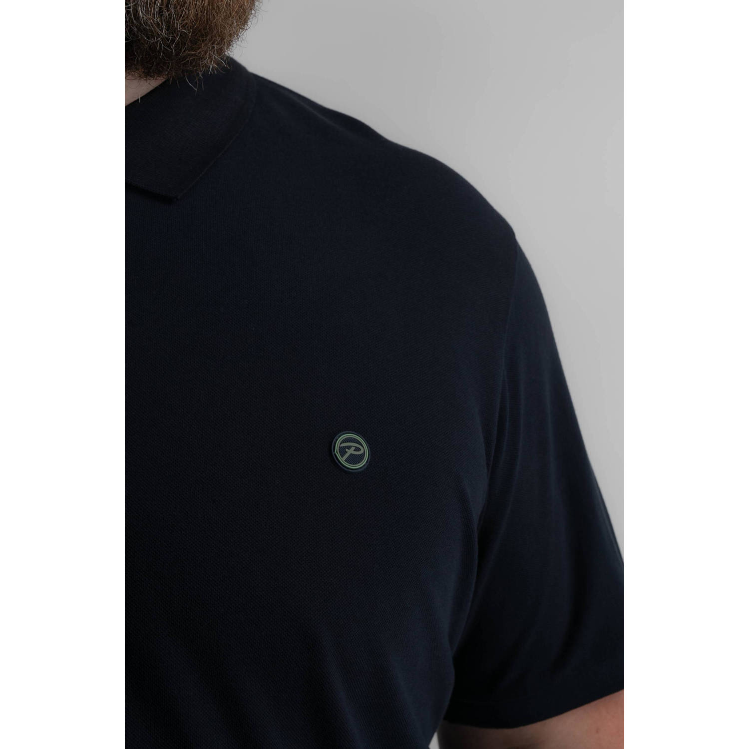 Petrol industries Plus Size polo donkerblauw