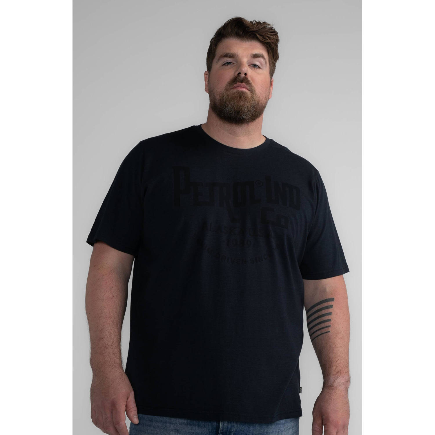 Petrol industries Plus Size T-shirt antraciet