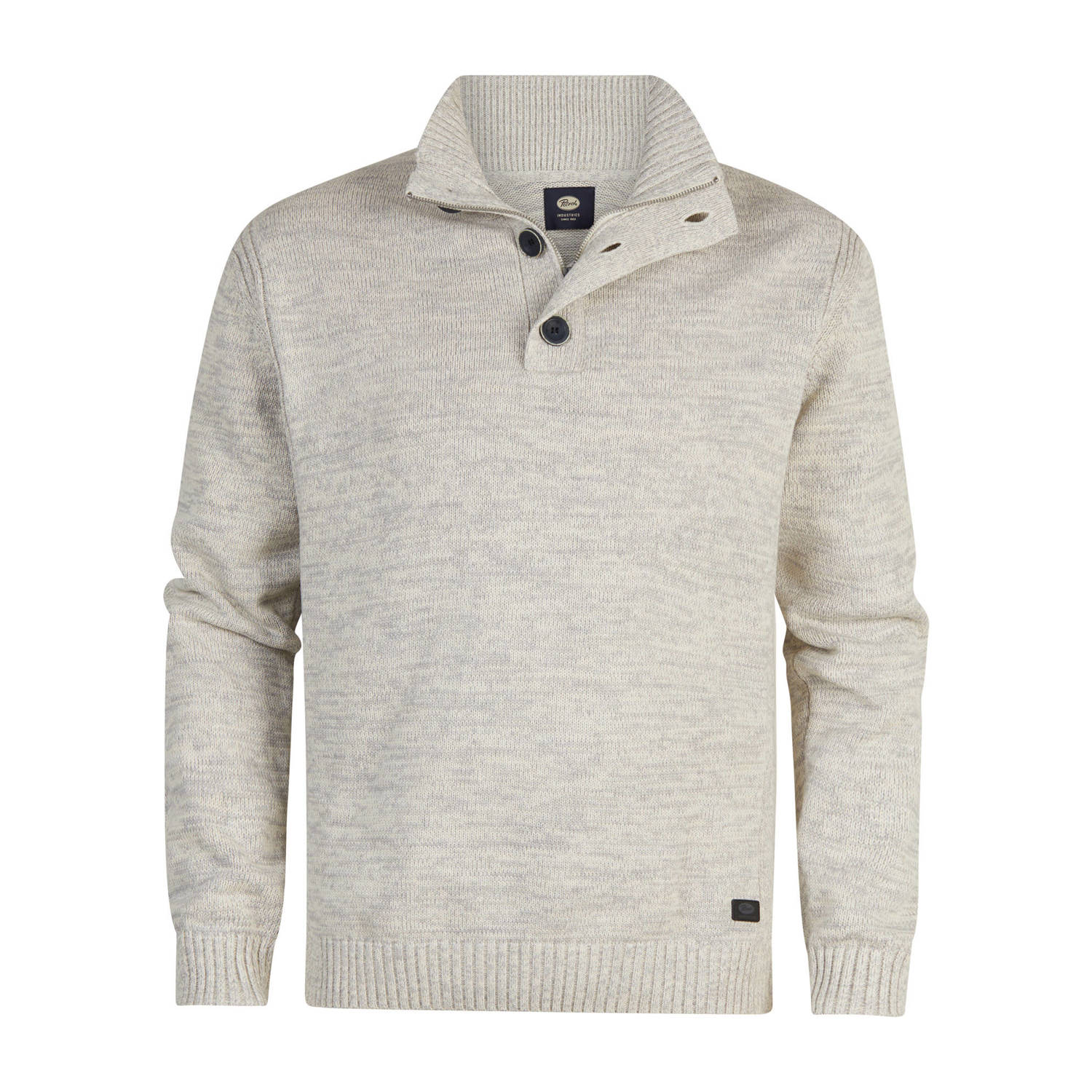 Petrol industries Plus Size gebreide trui grijs