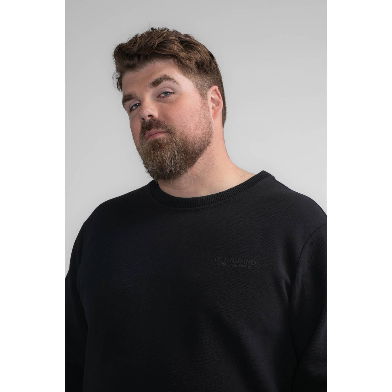 Petrol industries Plus Size sweater zwart