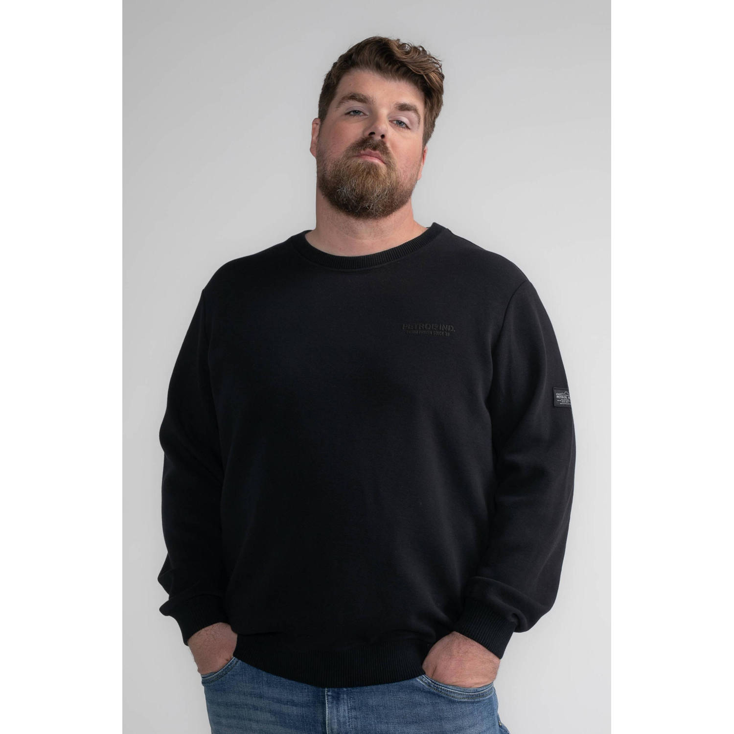 Petrol industries Plus Size sweater zwart