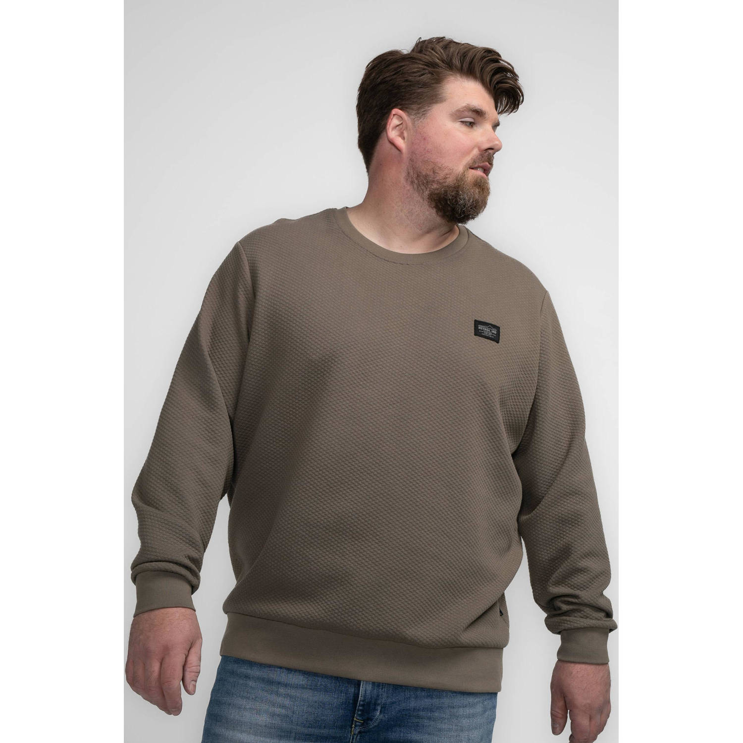 Petrol industries Plus Size sweater bruin