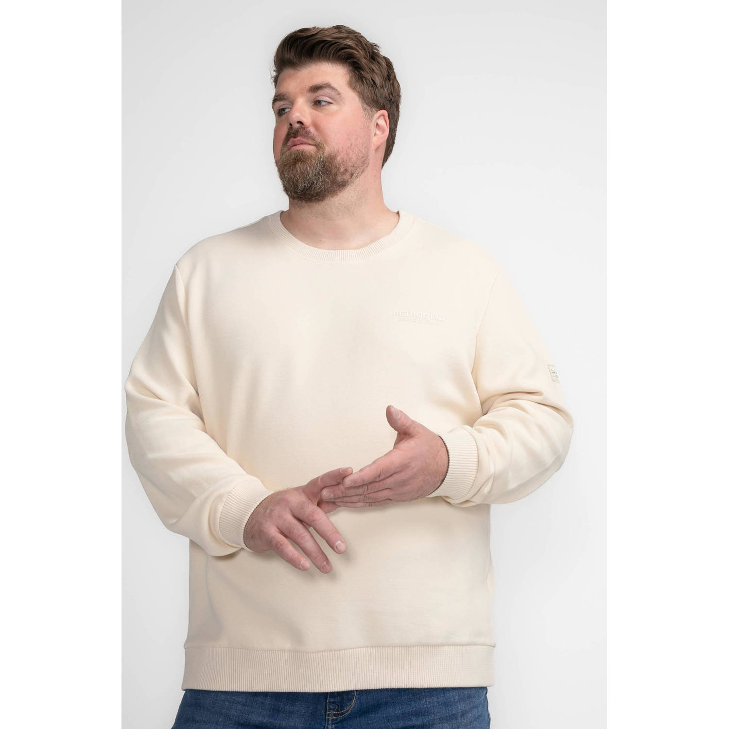 Petrol industries Plus Size sweater ecru