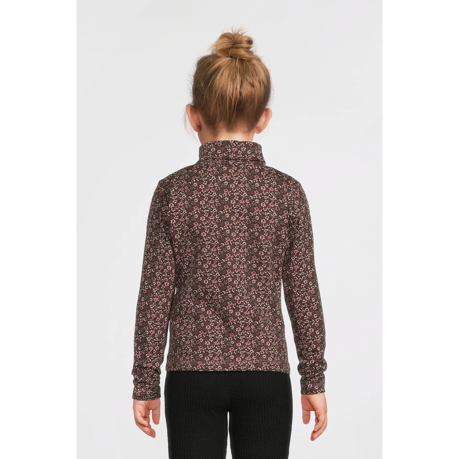 Koko Noko longsleeve met all over print bruin roze lichtroze