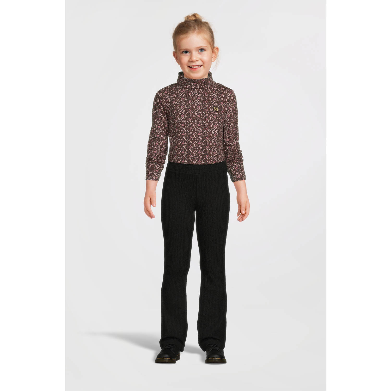 Koko Noko longsleeve met all over print bruin roze lichtroze