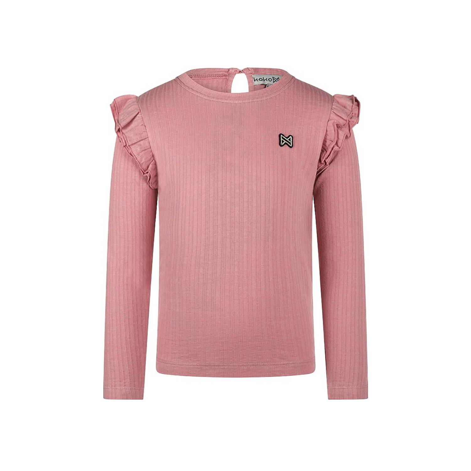 Koko Noko ribgebreide longsleeve roze