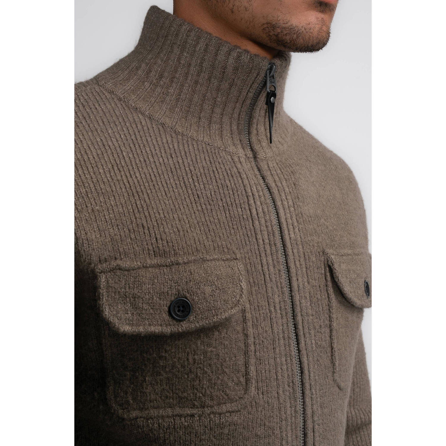 Petrol Industries gemêleerd vest timber wood
