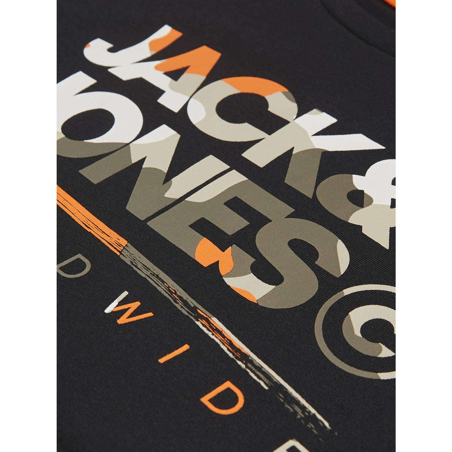 JACK & JONES JUNIOR longsleeve JJLUKE met logo zwart