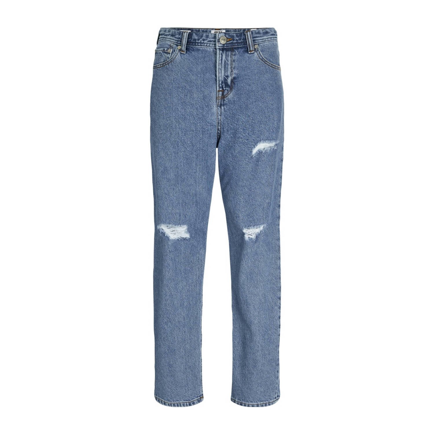 Jack & jones JUNIOR relaxed jeans JJICHRIS JJORIGINAL blue denim Blauw 128