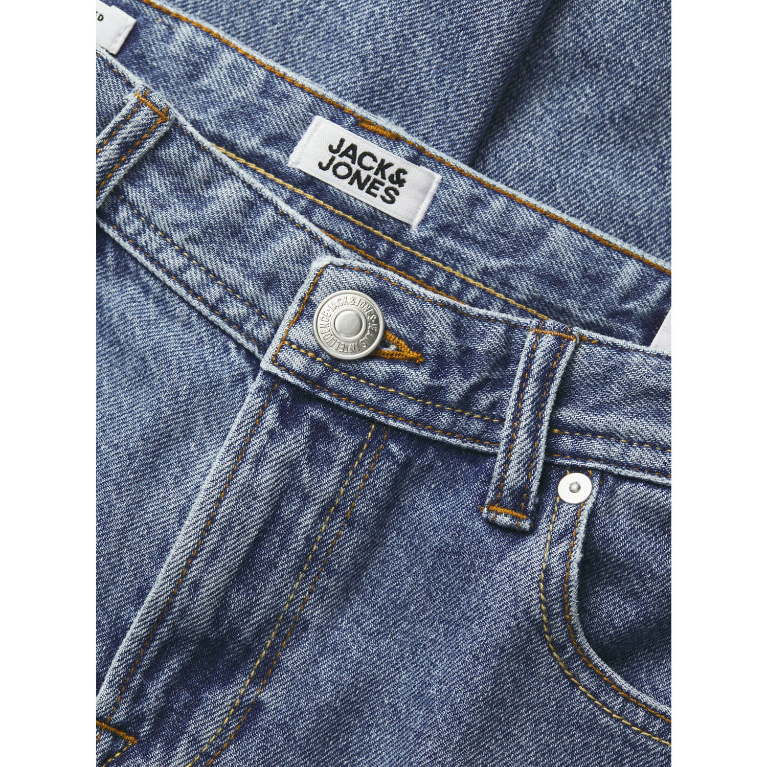 JACK & JONES JUNIOR relaxed jeans JJICHRIS JJORIGINAL blue denim