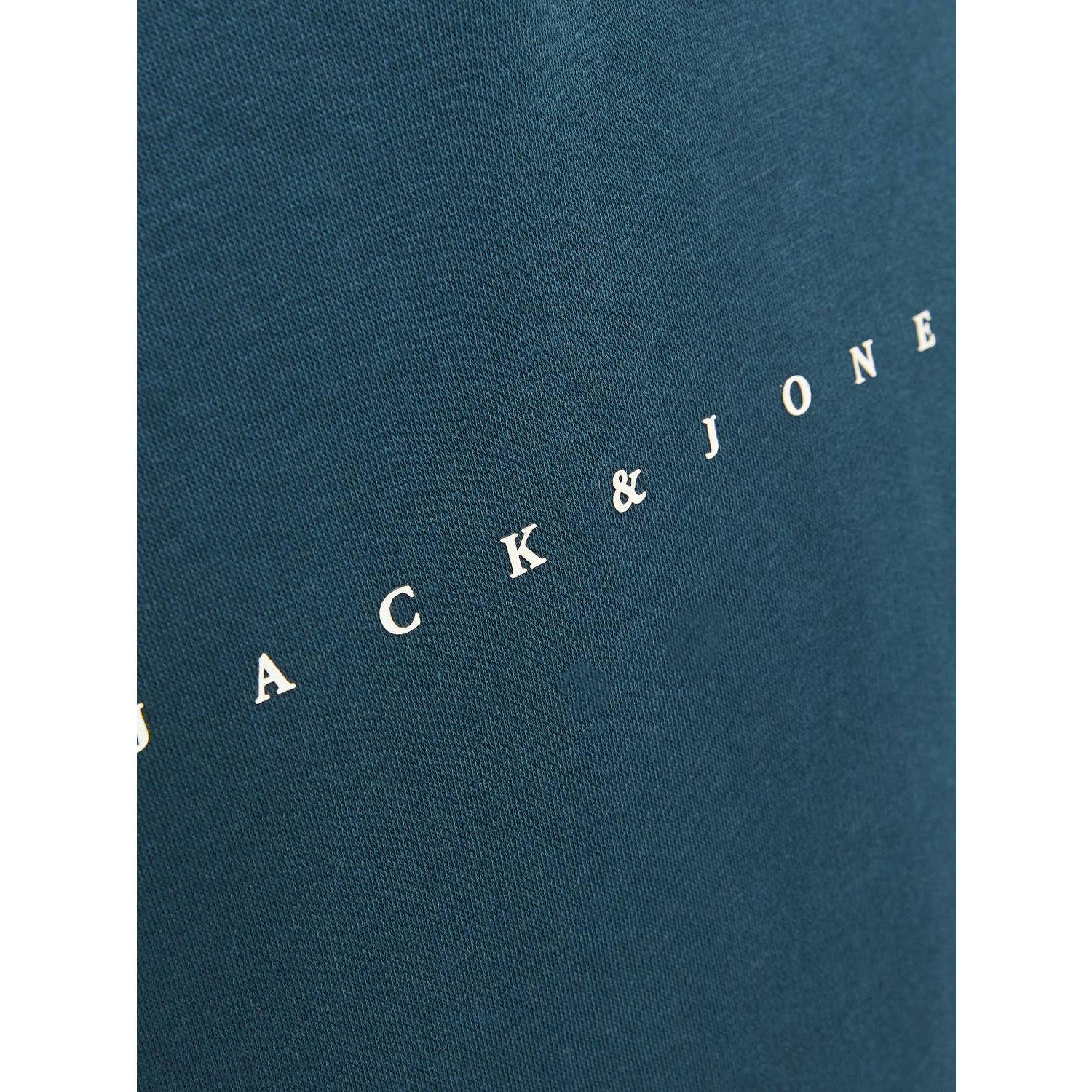 JACK & JONES JUNIOR hoodie JJESTAR met logo petrol