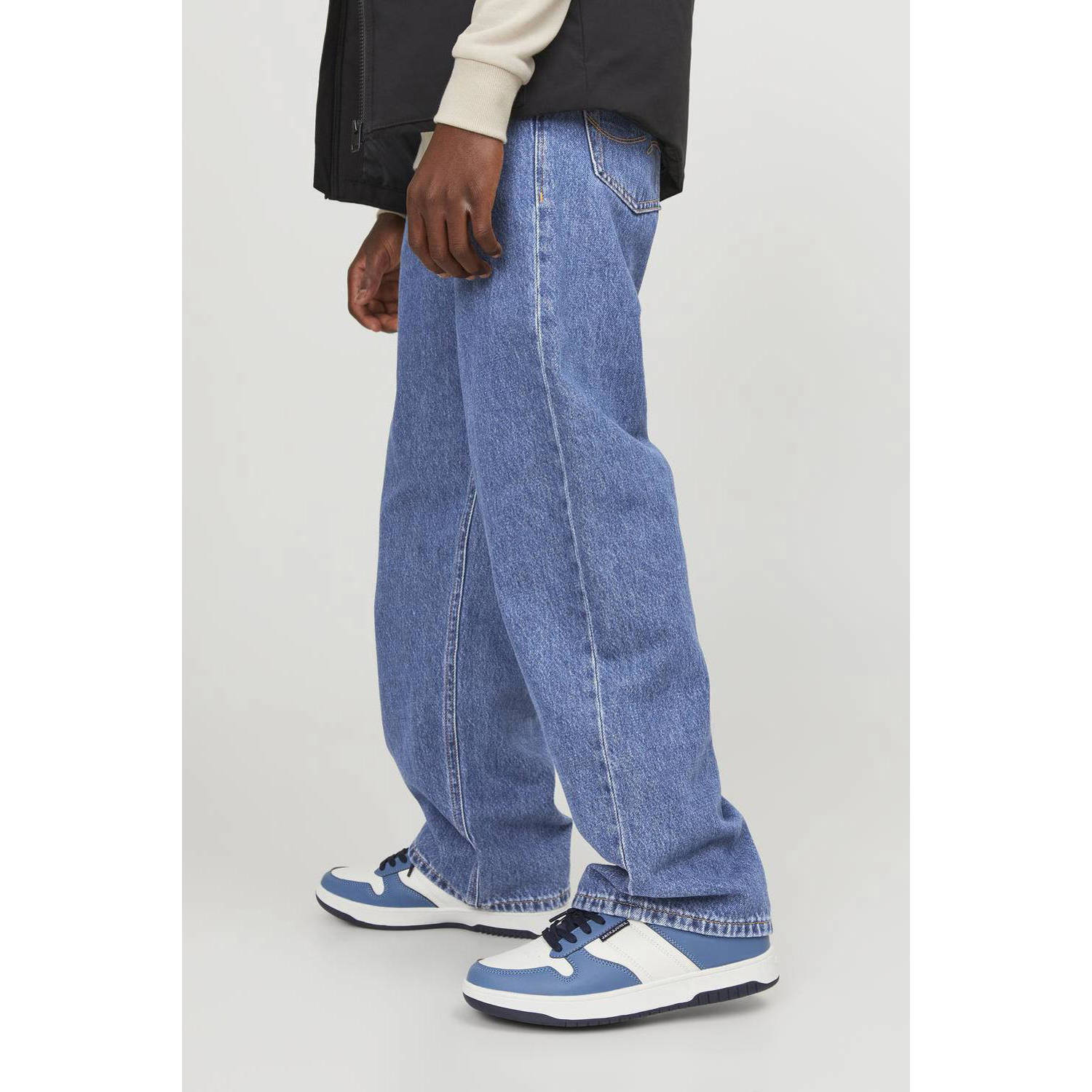 JACK & JONES JUNIOR baggy fit jeans JJIALEX JJORIGINAL blue denim