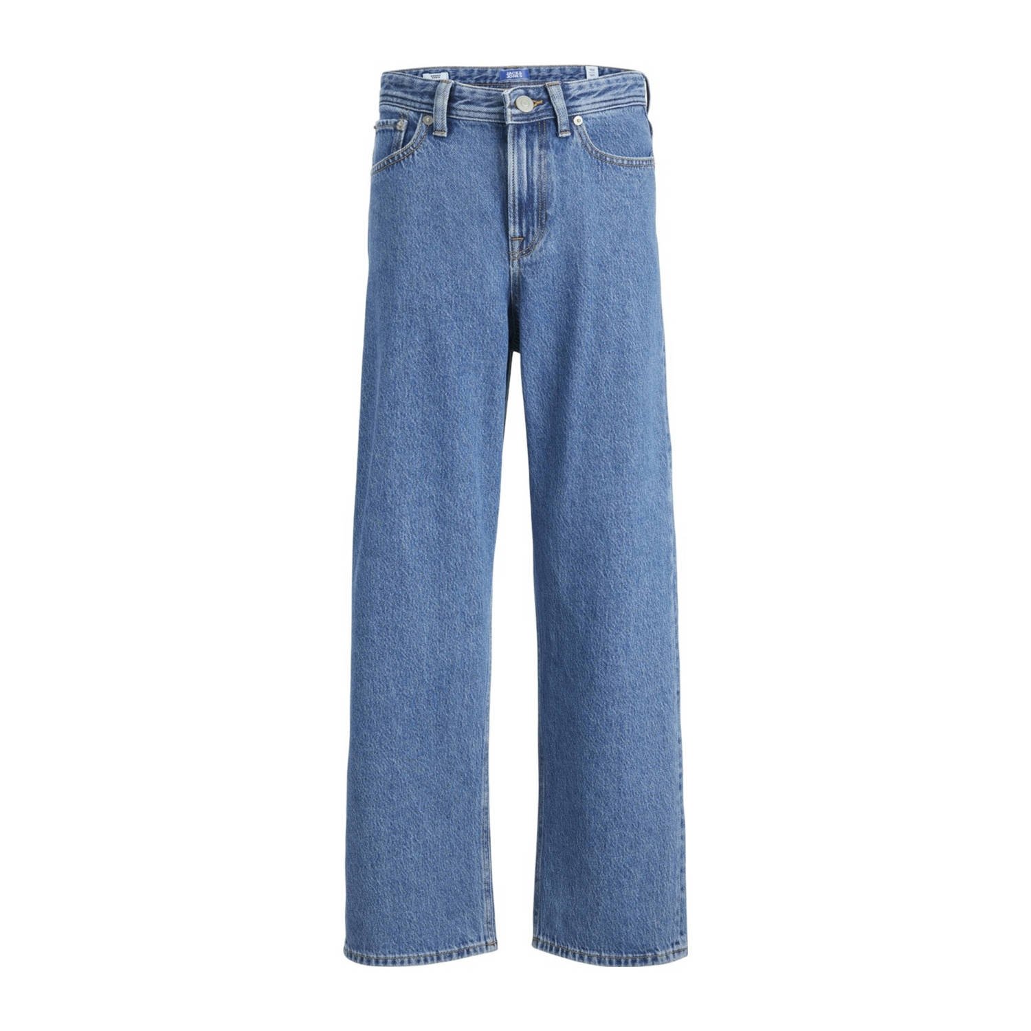 Jack & jones JUNIOR loose fit jeans JJIALEX JJORIGINAL blue denim Blauw 176