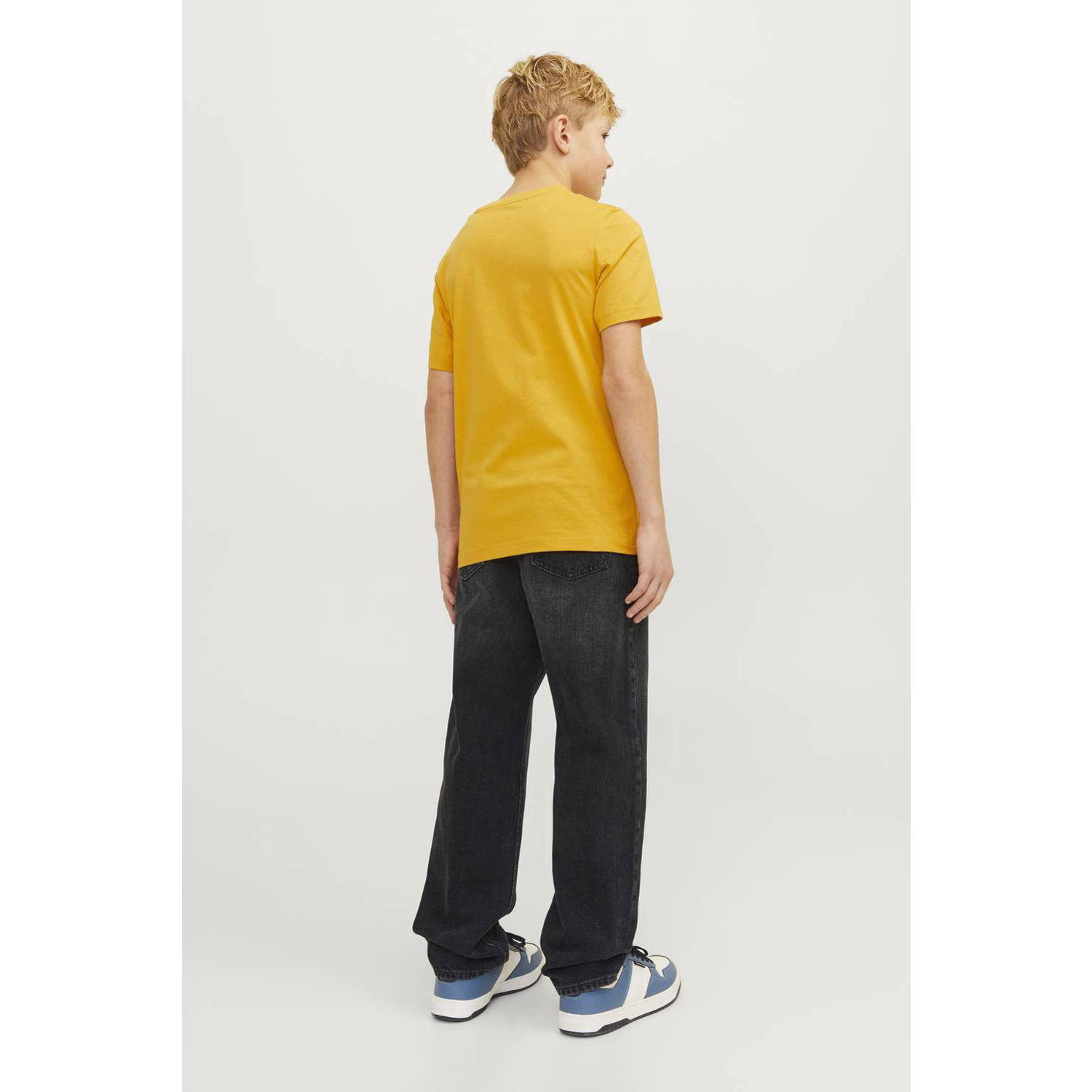 JACK & JONES JUNIOR high waist relaxed jeans JJICHRIS JJORIGINAL black denim