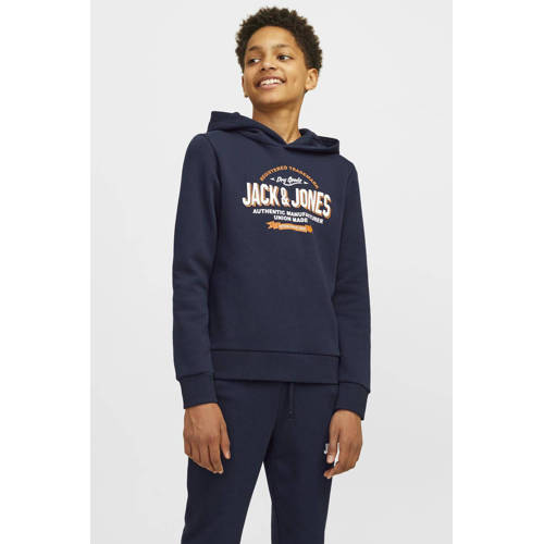 JACK & JONES JUNIOR hoodie JJELOGO met logo donkerblauw afbeelding