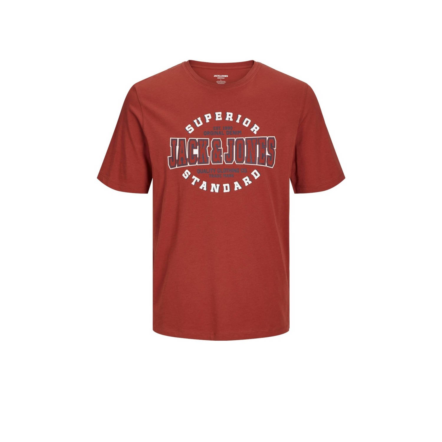 JACK & JONES JUNIOR T-shirt JJELOGO met logo warmrood