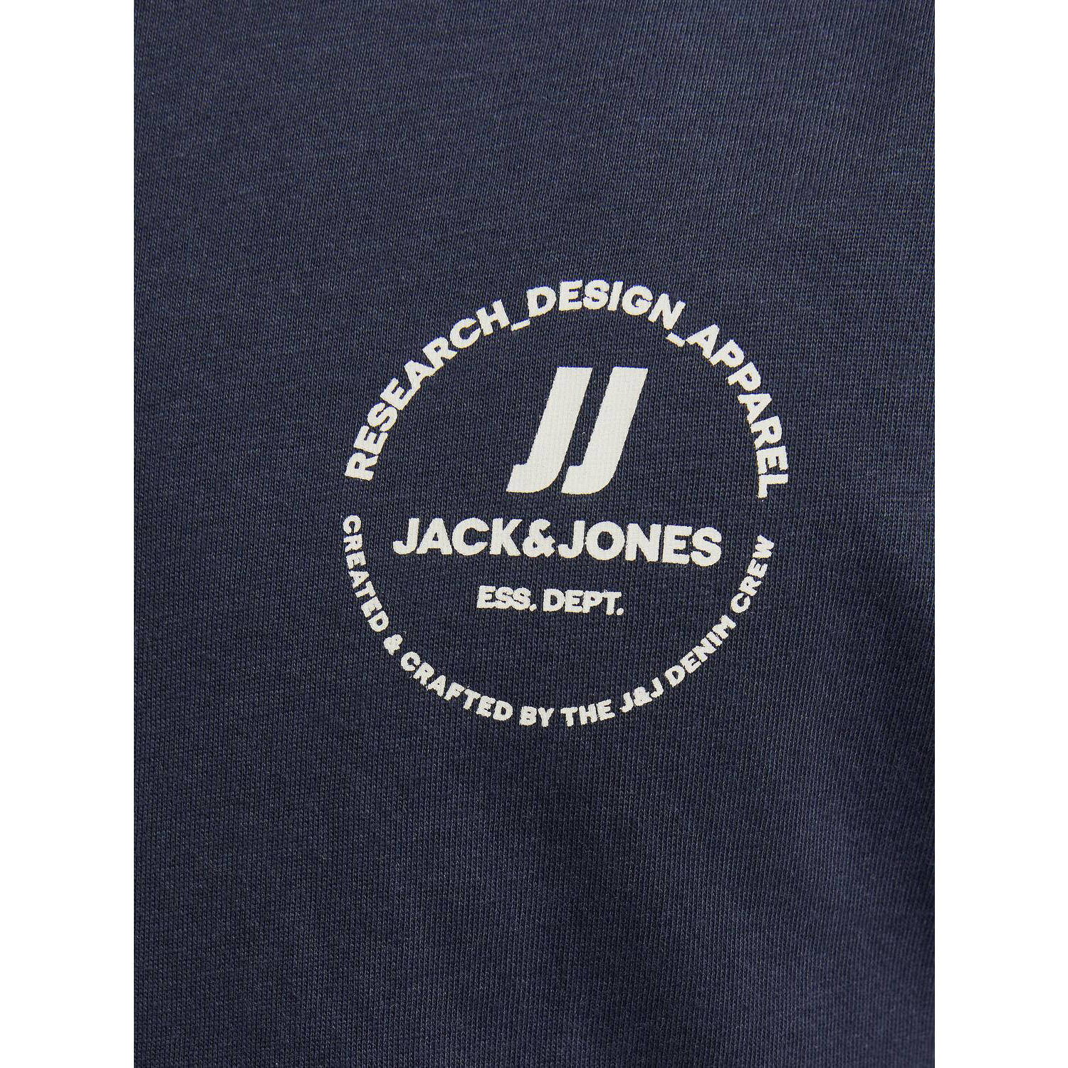 JACK & JONES JUNIOR longsleeve JJESWIFT met printopdruk donkerblauw