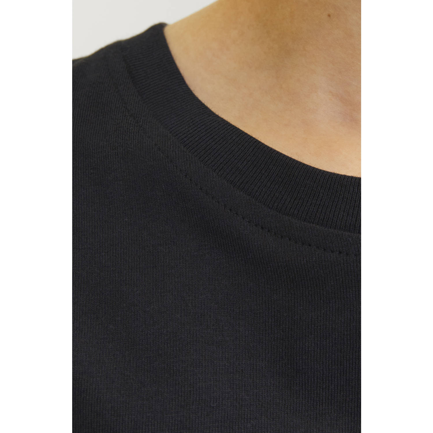 JACK & JONES JUNIOR longsleeve JJESWIFT met printopdruk zwart