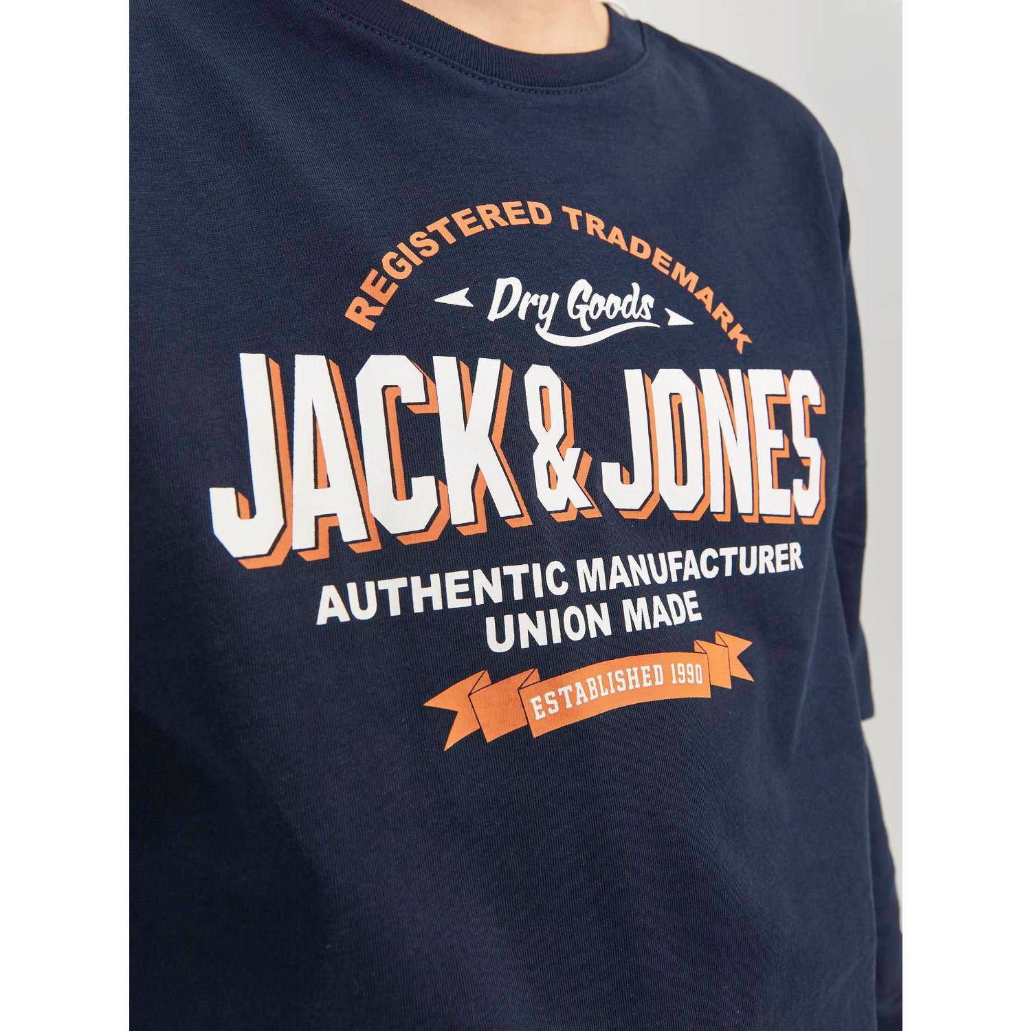 JACK & JONES JUNIOR longsleeve JJELOGO met logo wit