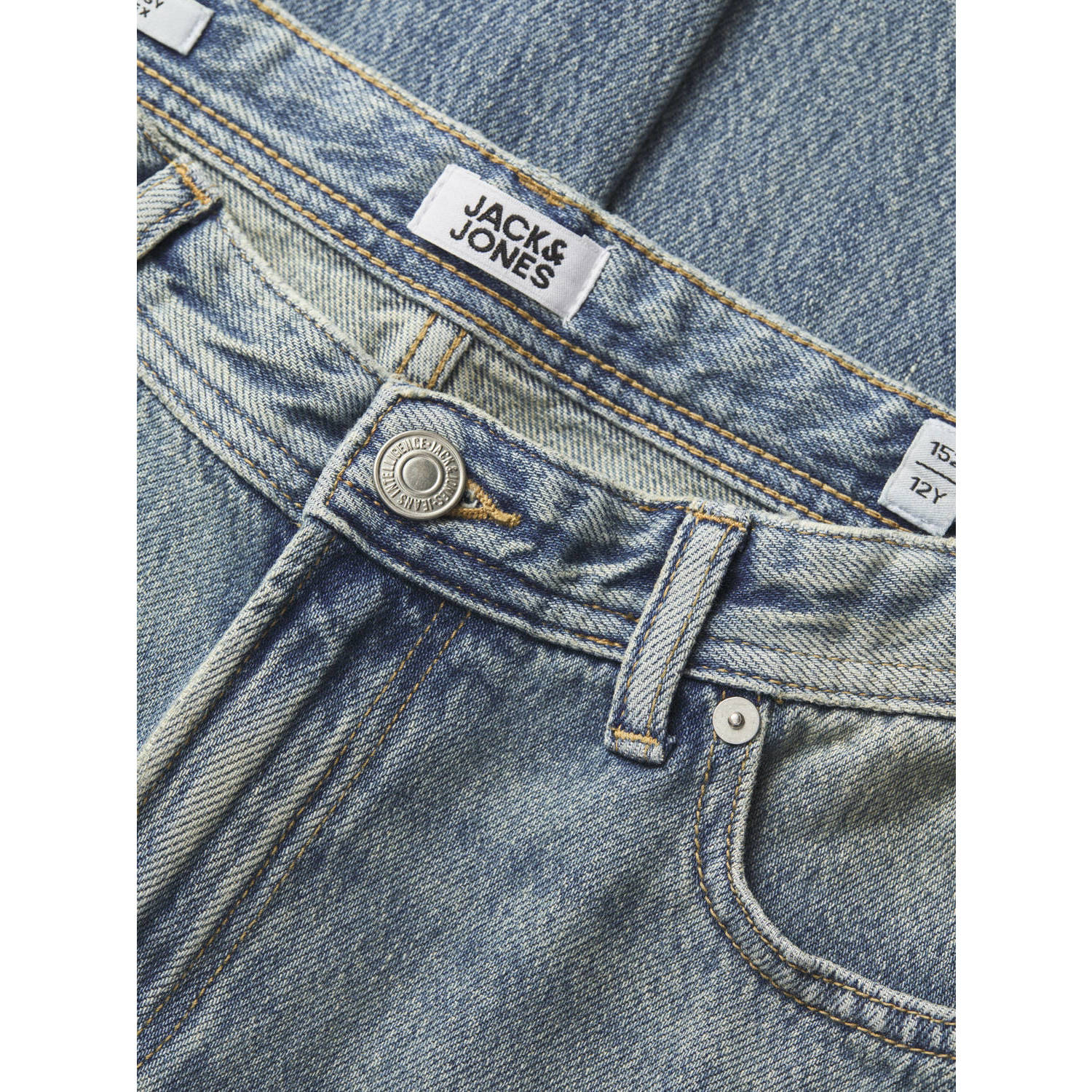 JACK & JONES JUNIOR loose fit jeans JJIALEX JJORIGINAL blue denim