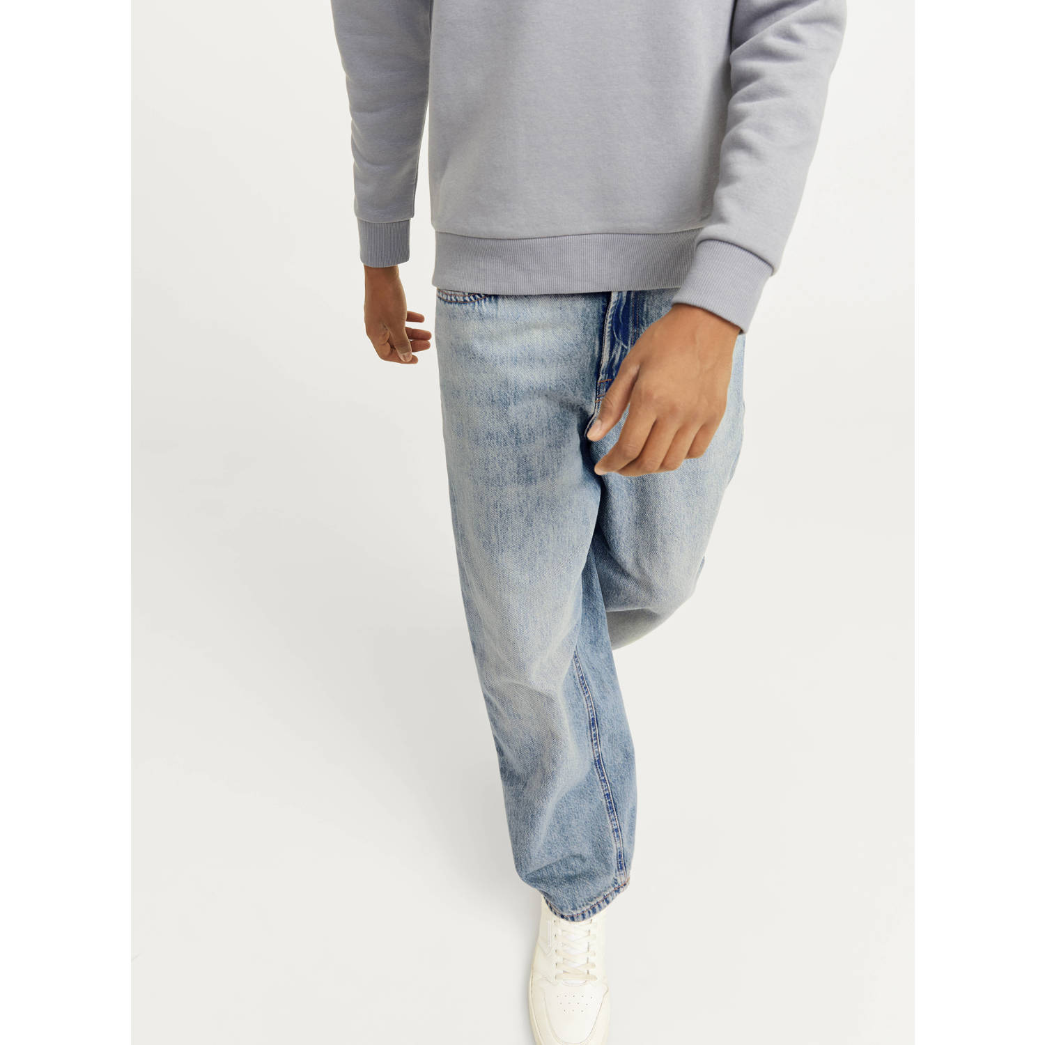 Jack & jones JUNIOR regular fit jeans JJIALEX JJORIGINAL blue denim Blauw 128
