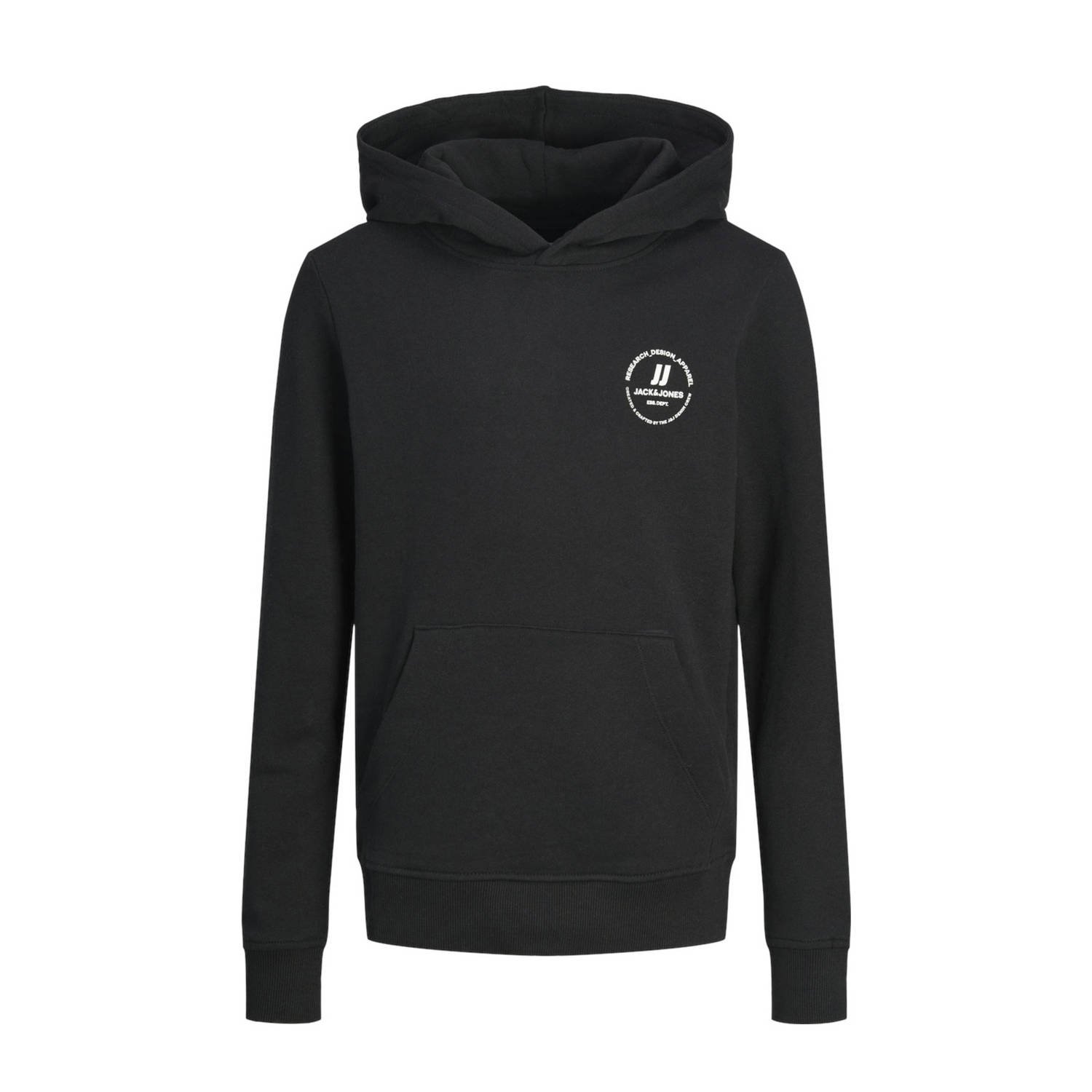 Jack & jones JUNIOR hoodie JJESWIFT met printopdruk zwart Sweater Printopdruk 128