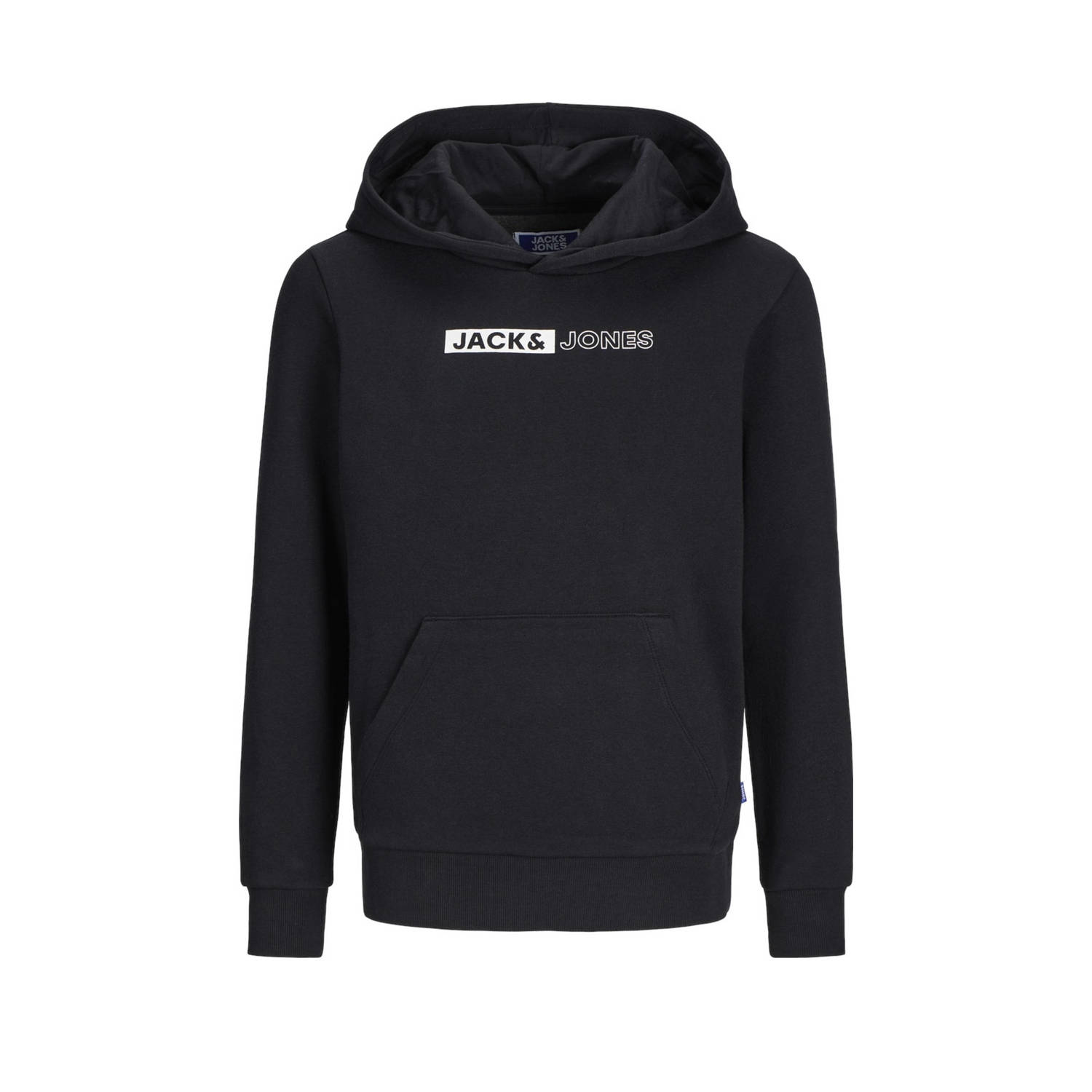 Jack & jones JUNIOR hoodie JJEPLAYER met logo zwart Sweater Logo 128