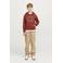 JACK & JONES JUNIOR hoodie JJELOGO met logo donkerrood