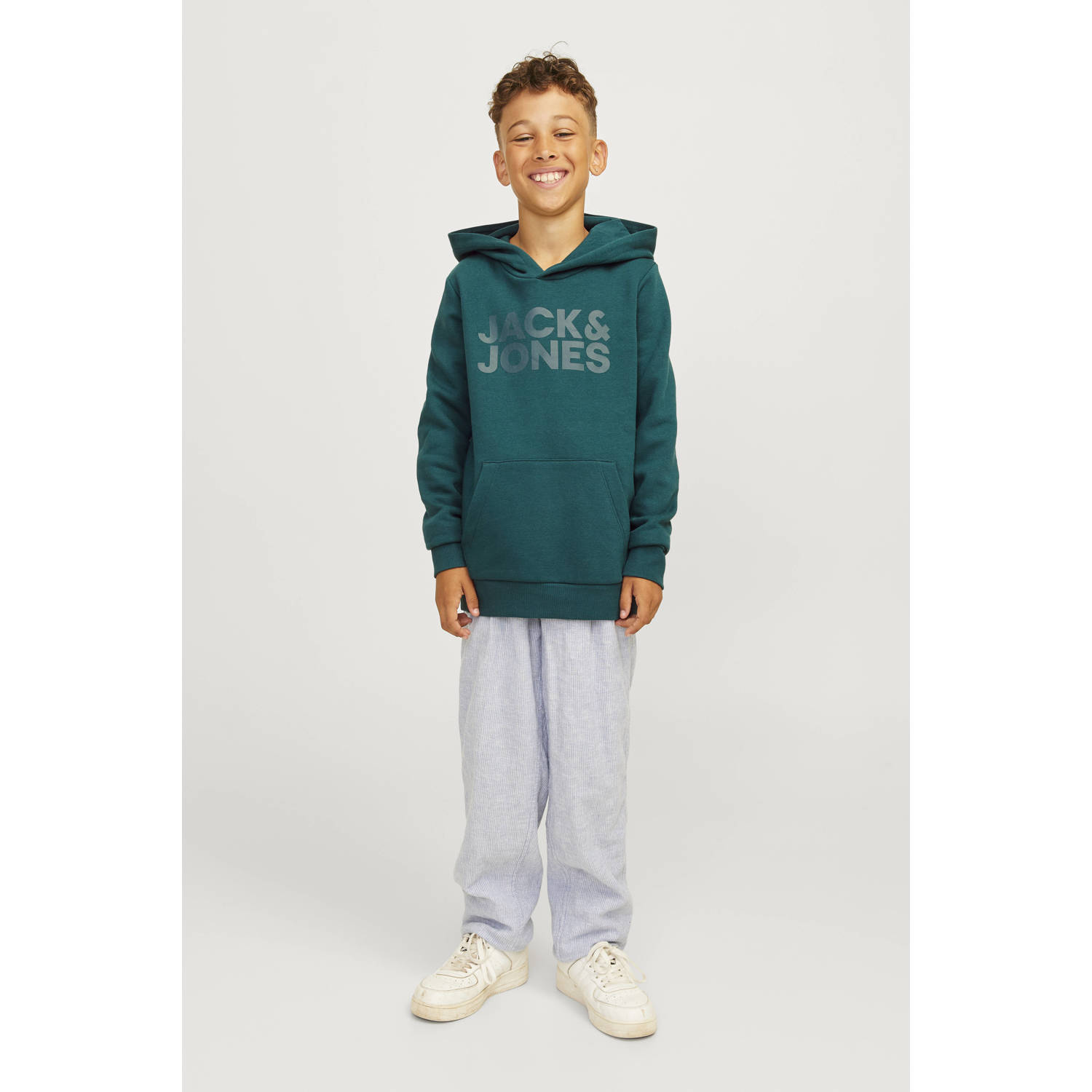 JACK & JONES JUNIOR hoodie JJECORP met tekst