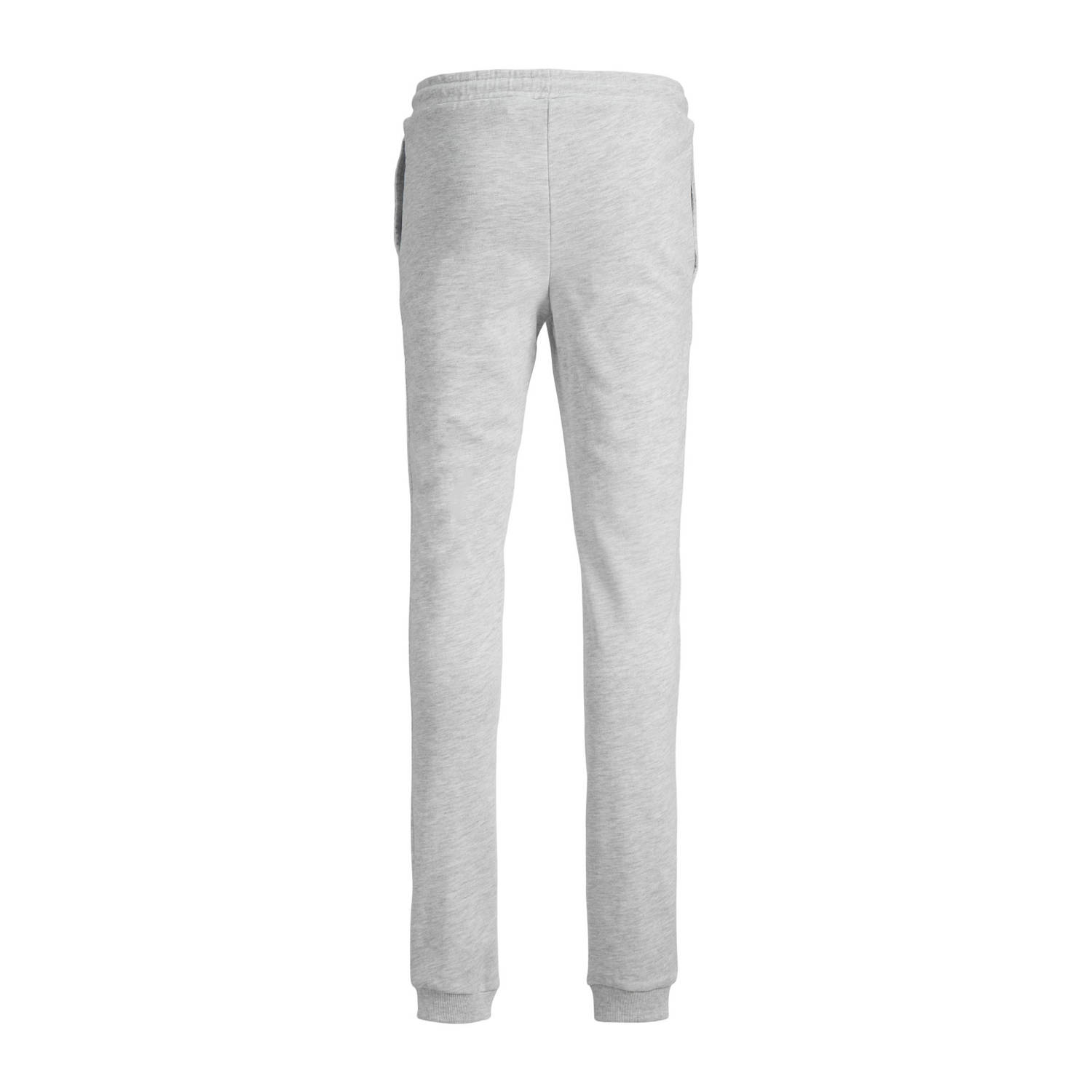 JACK & JONES JUNIOR joggingbroek JPSTGORDON JJSWIFT met logo wit melange