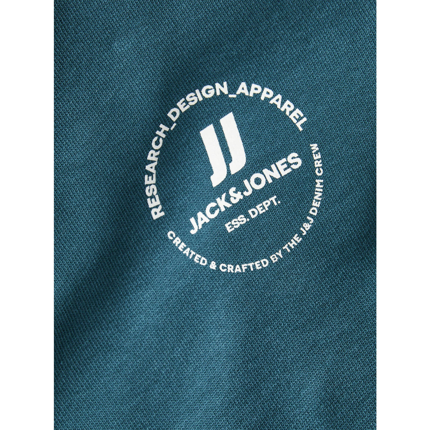 JACK & JONES JUNIOR sweater JJESWIFT met printopdruk petrol